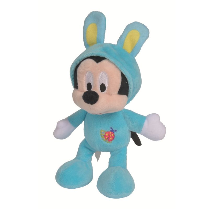  mickey souris peluche pâques lapin bleu 20 cm 